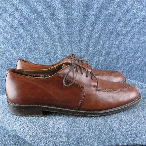 Vito Rufolo Mens Shoes‎ Size 11 Made In Italy Brown Leather Split Oxford Sharp - Picture 4 of 10